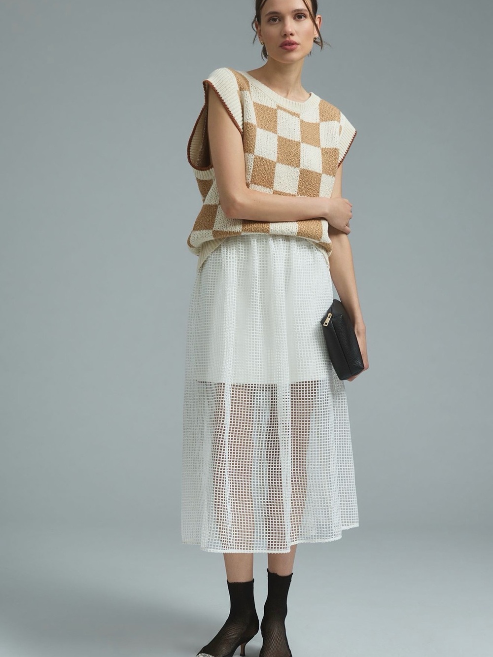 Maeve, Checkered Sweater Vest - Picture 4 of 4